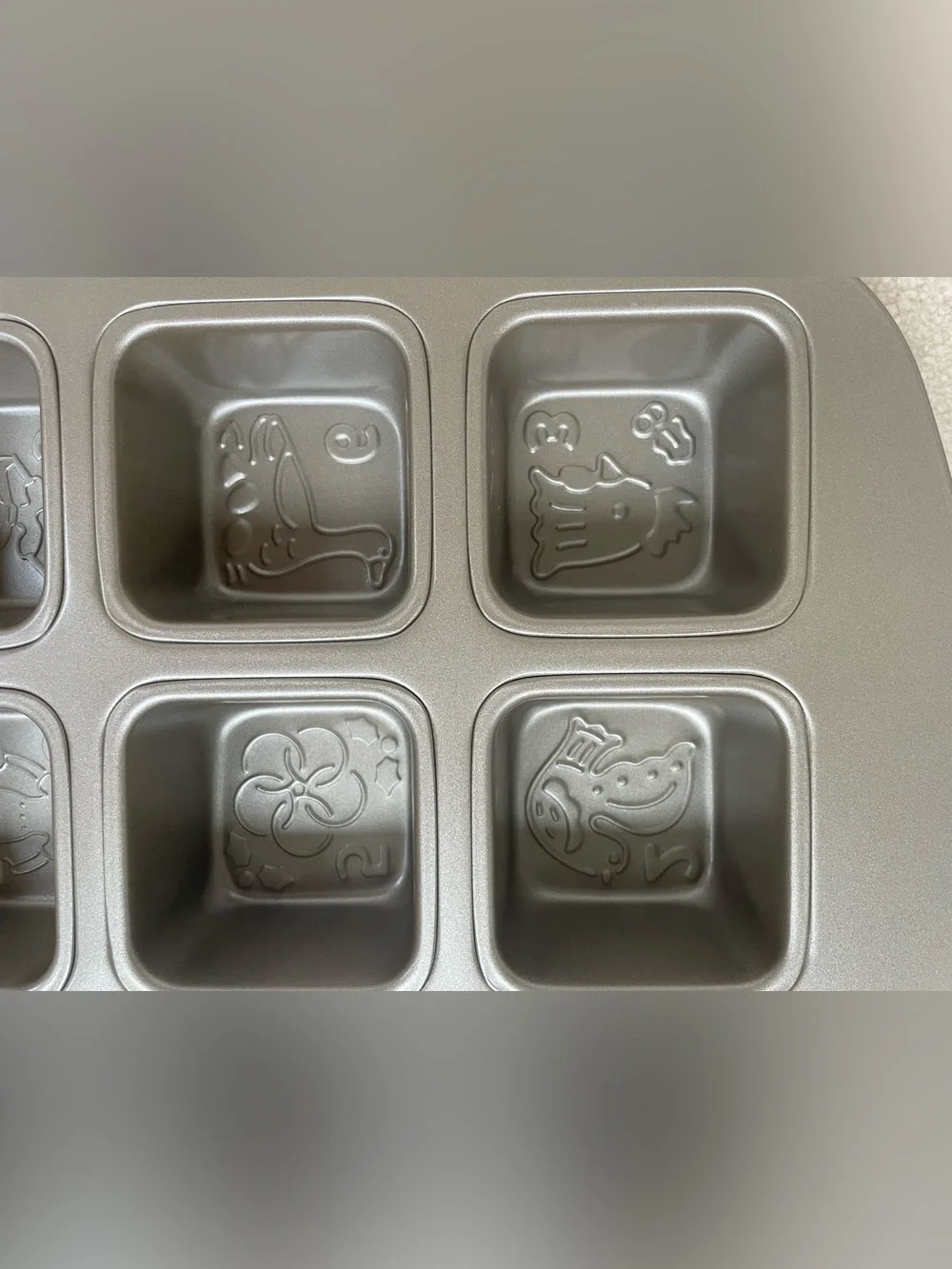 Twelve 12 Days of Christmas Holiday Non-Stick Baking Pan Cupcake Muffin Mold